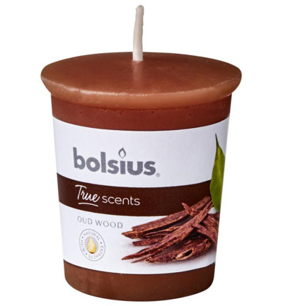 Bolsius True Scents votive 53/45 rond old wood (1 stuk)