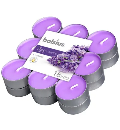 Bolsius True Scents Theelichten Lavendel (18 stuks)