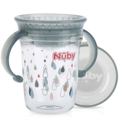 Nuby Wonder cup 240mlgrijs 6+ maanden (1 stuk)