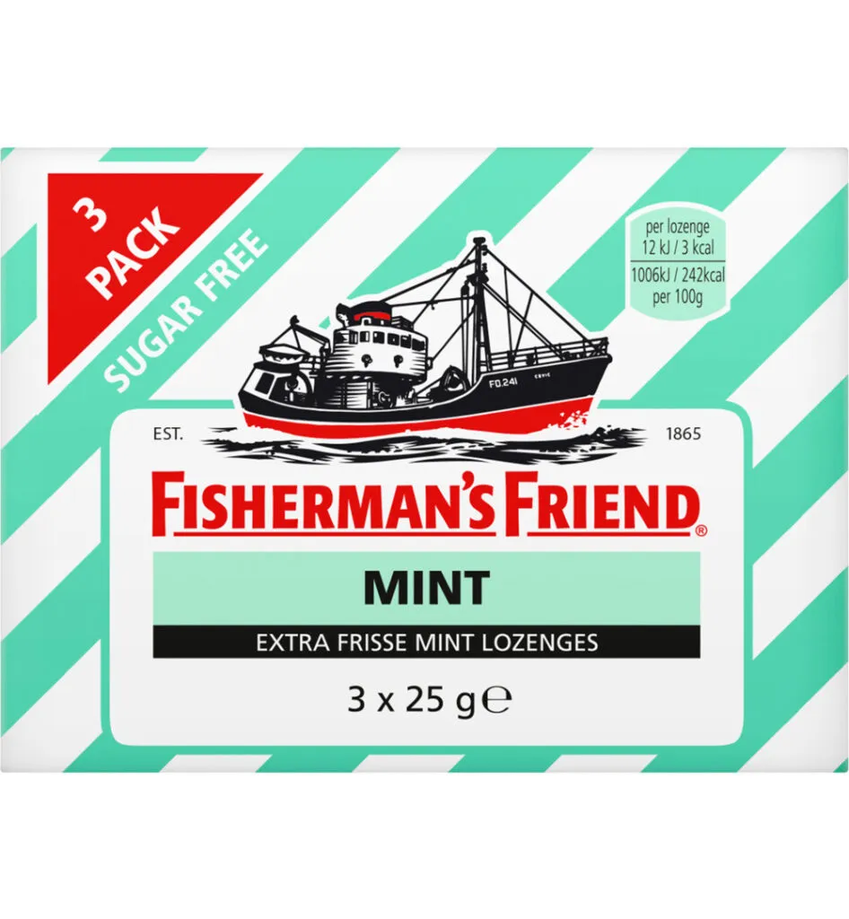 Fisherman's Friend Strong mint suikervrij 3-pack (3 x 25 gr)