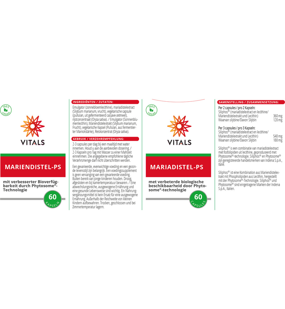 Vitals Mariadistel-PS (60 capsules) - image 3