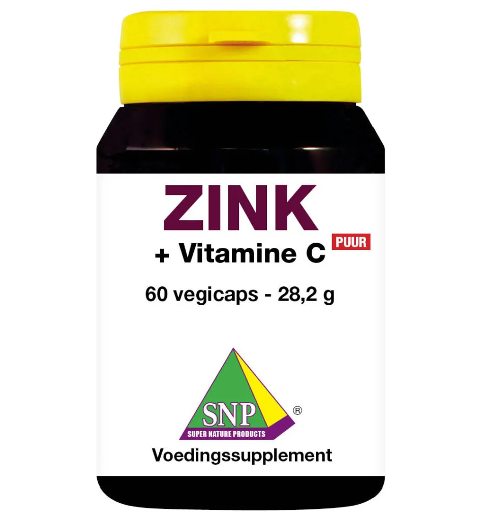 Snp Zink 50mg + gebufferde vitamine C puur (60 vega capsules)