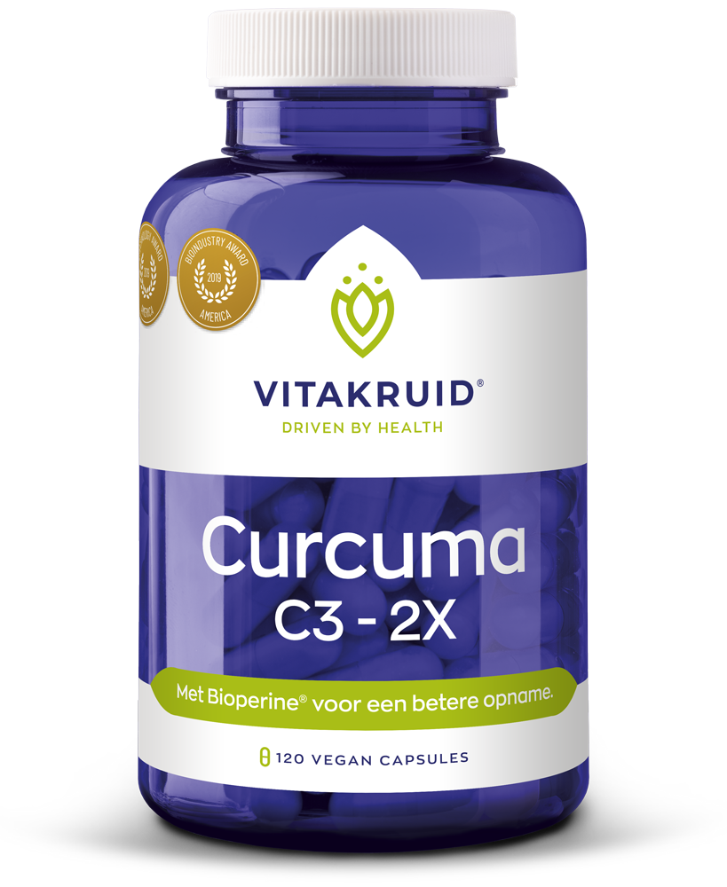 Vitakruid Curcuma C3-2X (95% Curcuminoïden) Met Bioperine® 120 (120 vega capsules)