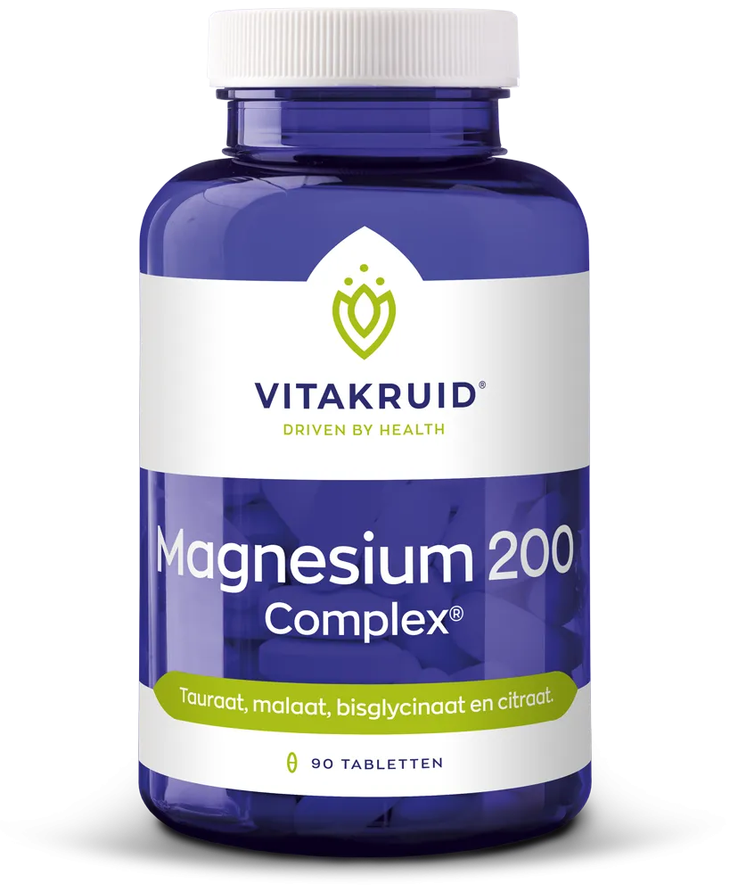 Vitakruid Magnesium 200 Complex Tauraat Malaat Bisglycinaat (90 tabletten)
