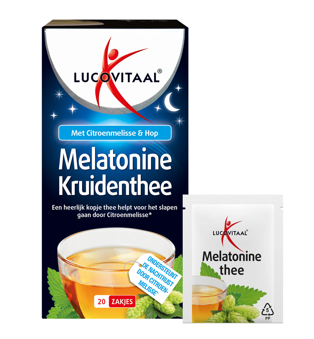 Lucovitaal Melatonine Kruidenthee (20 zakjes) - image 3
