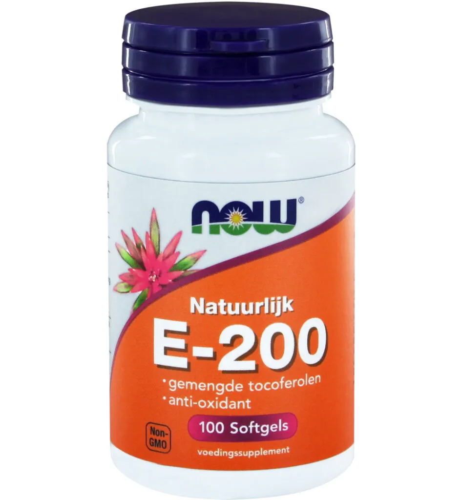 Now Vitamine E-200 natuurlijke gemengde tocoferolen (100 softgels)