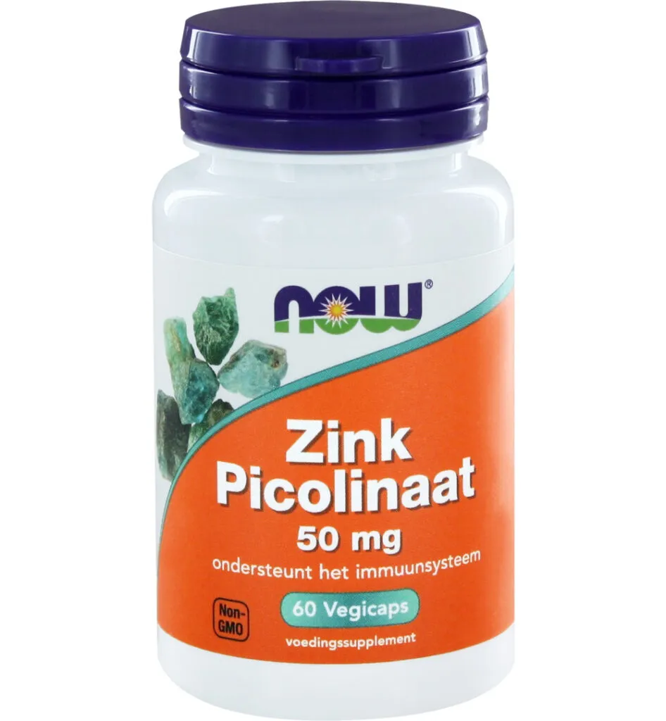 Now Zink picolinaat 50mg (60 vega capsules)