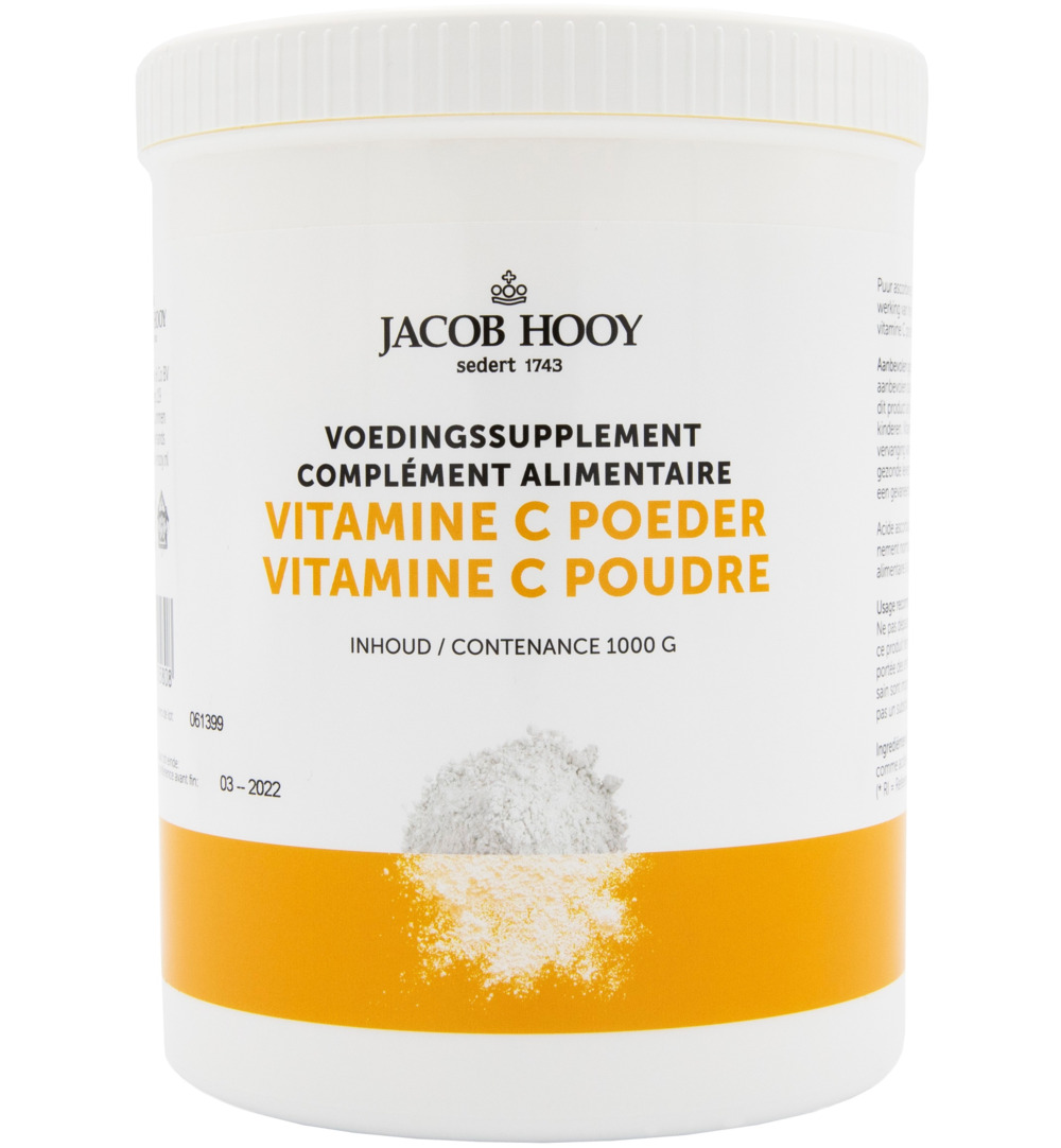 Jacob Hooy Vitamine C Ascorbinezuur pot (1000 gr)