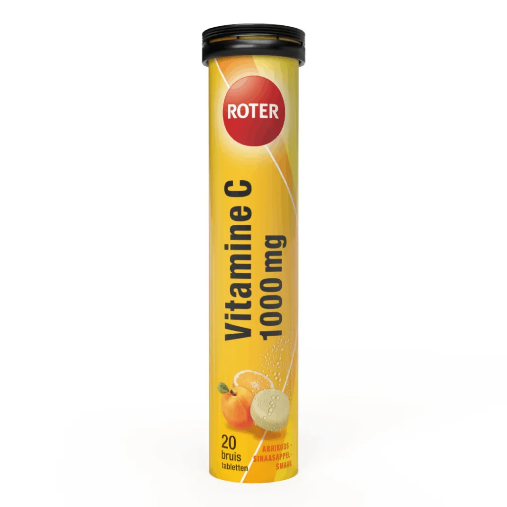 Roter Vitamine C Bruis 1000 mg abrikoos sinaasappel (20 bruistabletten)