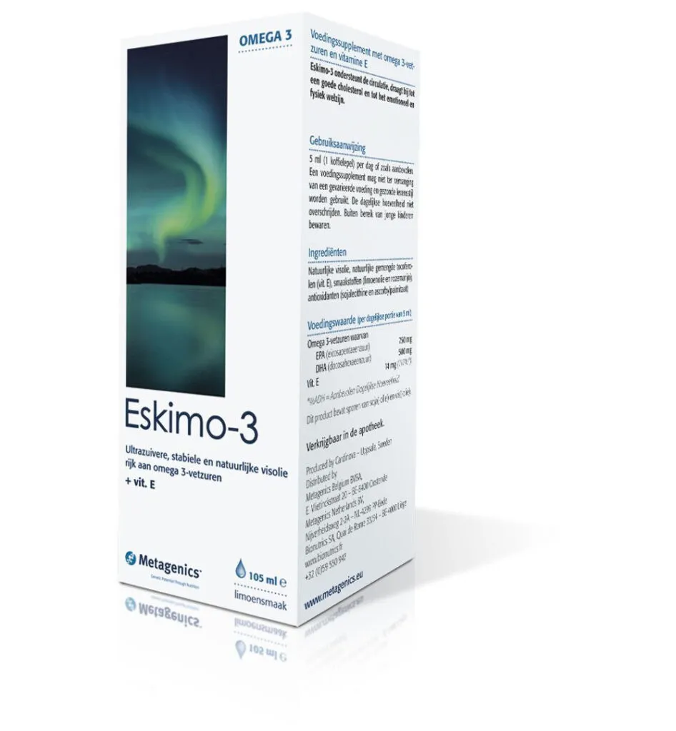 Metagenics Eskimo 3 Vloeibaar Limoen (105 ml)