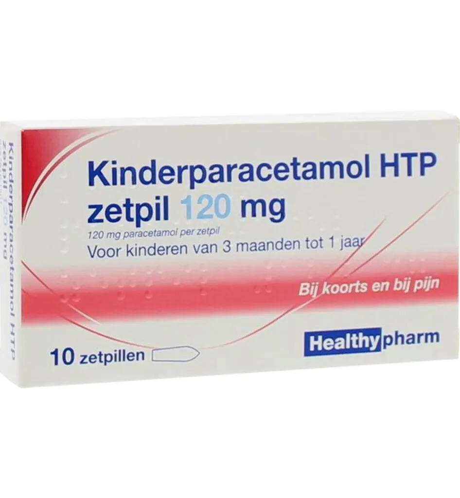 Healthypharm Paracetamol Kind 120mg (10 zetpillen)