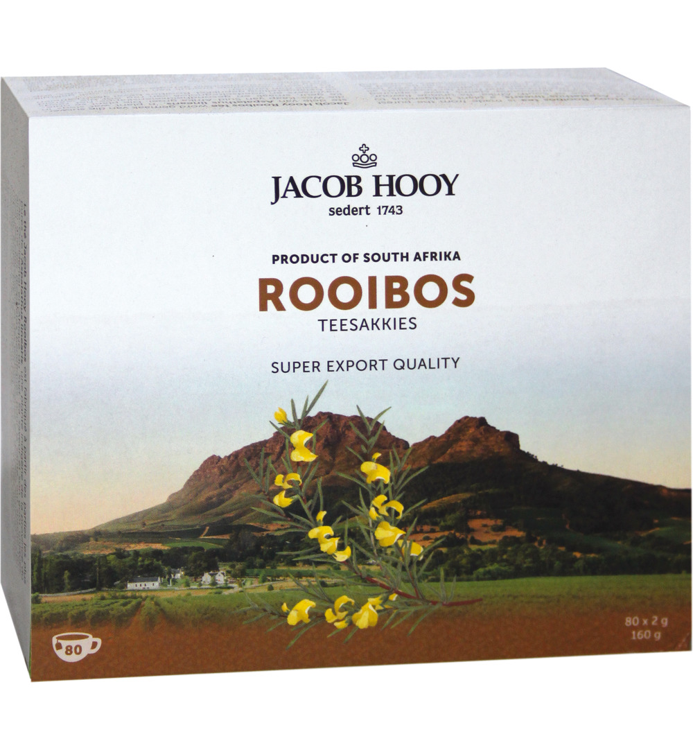 Jacob Hooy Rooibosthee Sakkies (80 stuks)