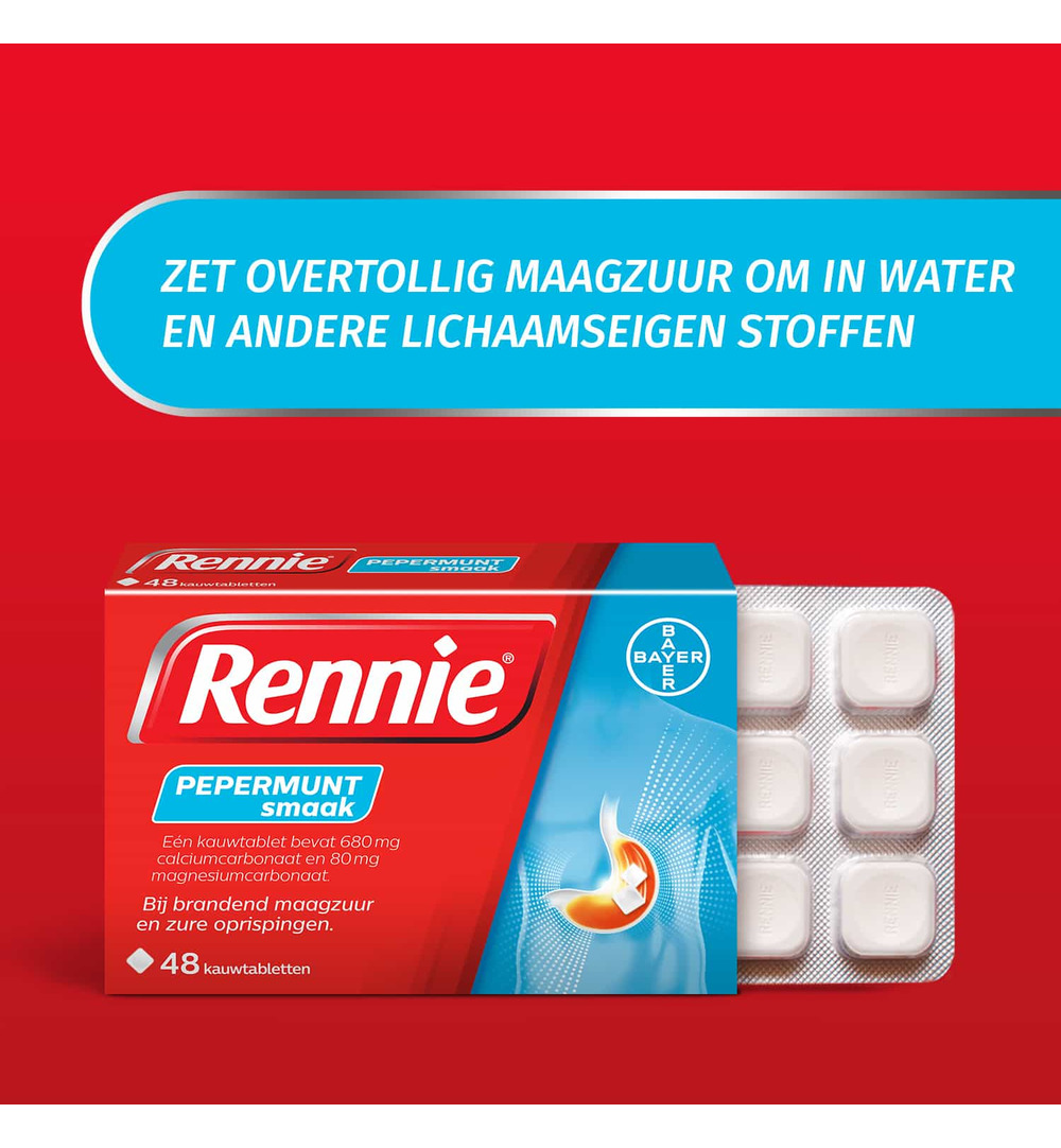 Rennie Pepermunt (48 kauwtabletten) - image 3