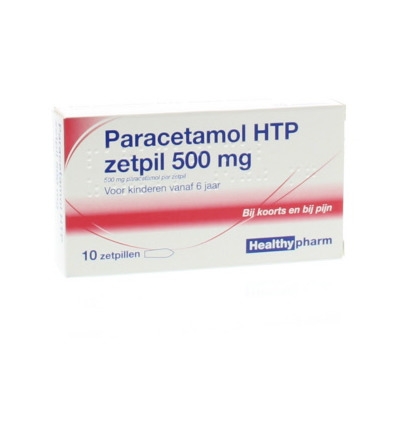 Healthypharm Paracetamol 500mg (10 zetpillen)