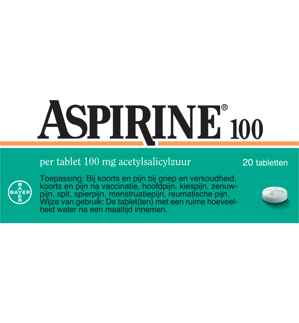Aspirine 100mg (20 tabletten)