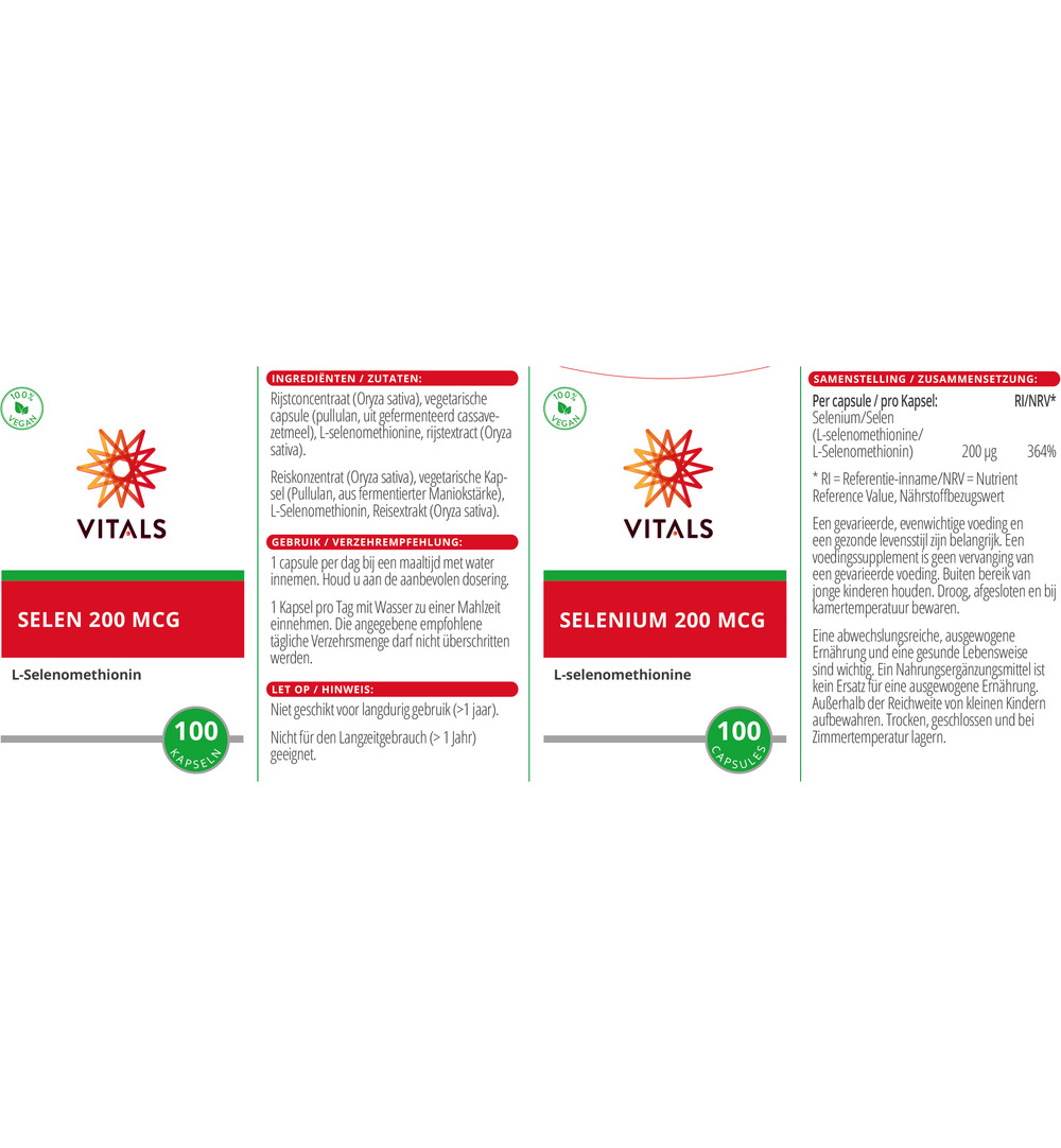 Vitals Selenium 200 mcg (100 capsules) - image 3