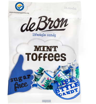 De Bron Mint toffee suikervrij (90 gr)