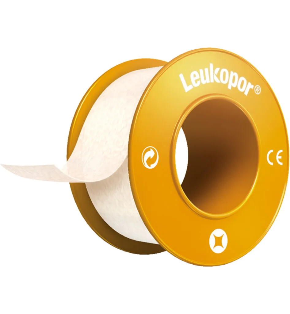 Leukopor Hechtpleister 5m x 1.25 cm (1 stuk)
