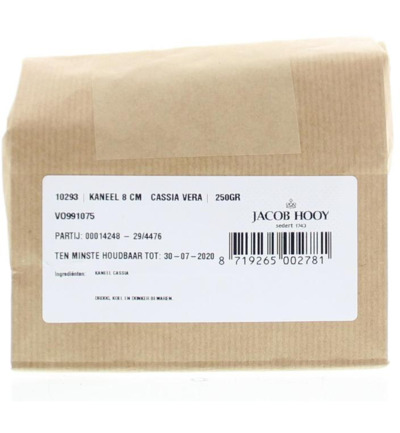 Jacob Hooy Kaneel pijpjes 8 cm (250 gr)