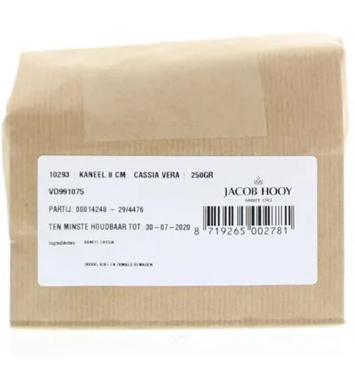 Jacob Hooy Kaneel pijpjes 8 cm (250 gr)