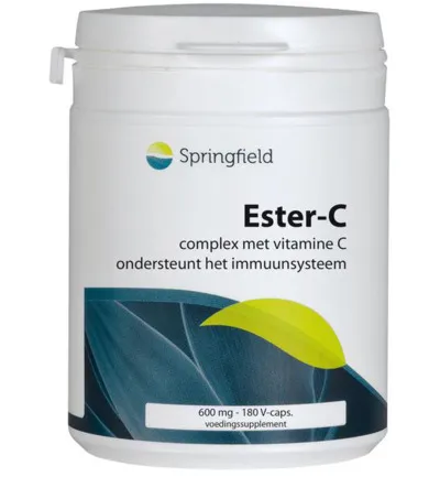 Springfield Ester-C gebufferde vitamine C (180 vega capsules)