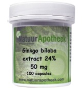 Natuurapotheek Ginkgo biloba 24% 50 mg (100 capsules)