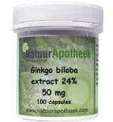 Natuurapotheek Ginkgo biloba 24% 50 mg (100 capsules)