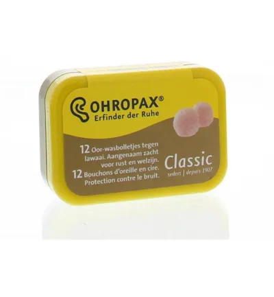 Ohropax Geluiddemper lawaai classic (12 stuks)