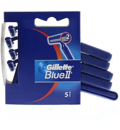 Gillette Blue II long handle wegwerpmes (5 stuks)