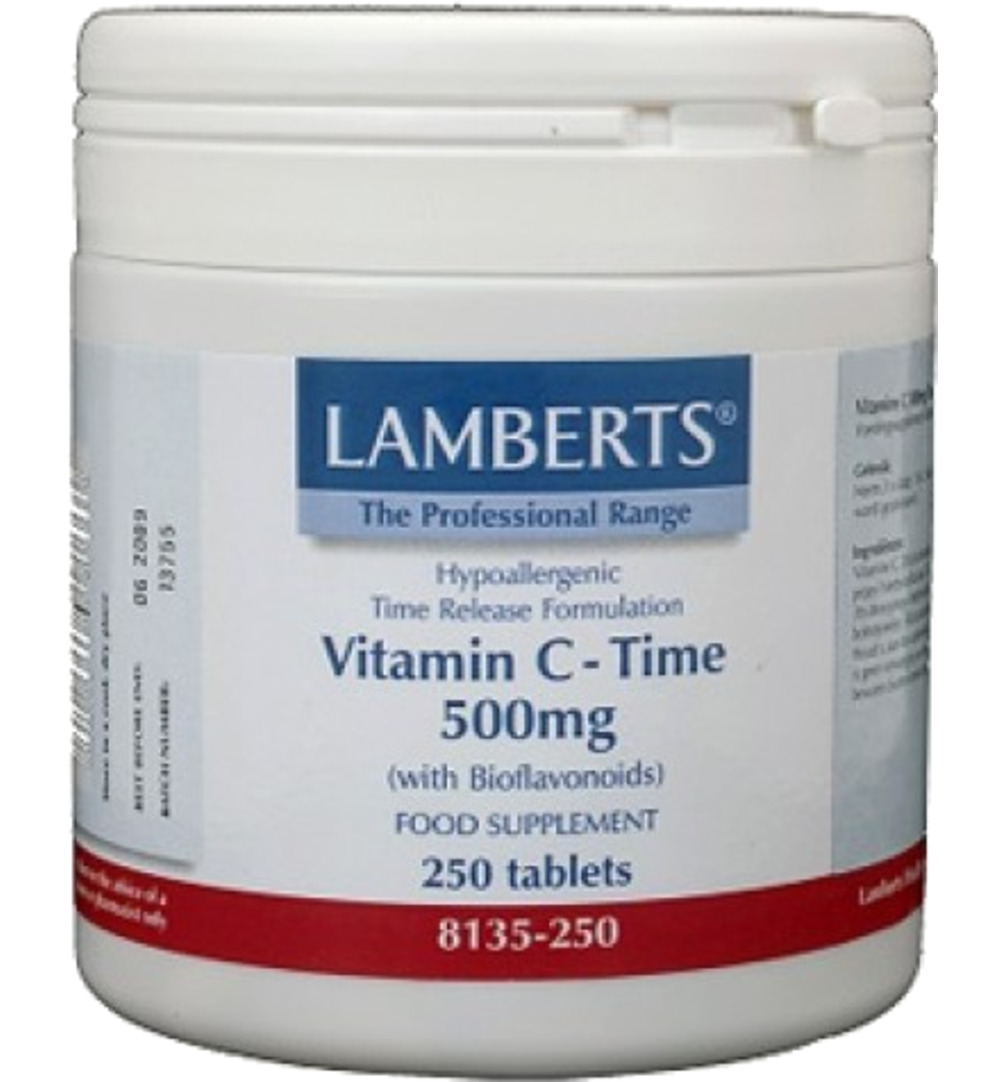 Lamberts Vitamine C 500 time released & bioflavonoiden (250 tabletten)