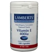 Lamberts Vitamine E 400IE natuurlijk (180 vega capsules)