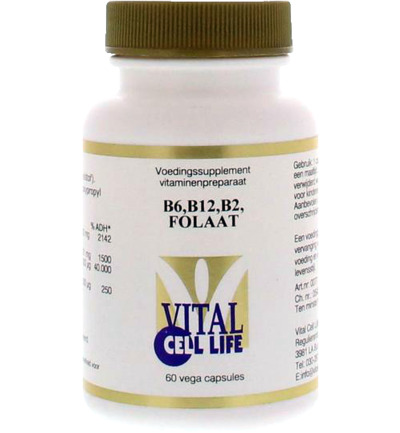 Vital Cell Life Vitamine B6/B12/B2 Folaat (60 vega capsules)