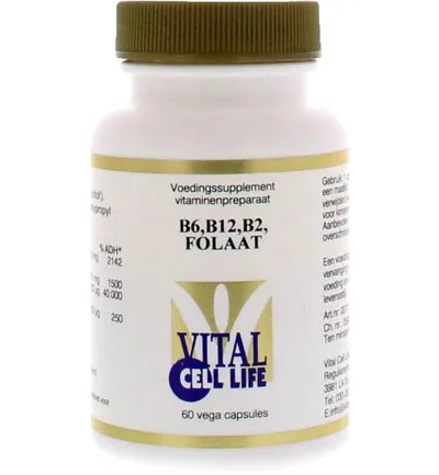 Vital Cell Life Vitamine B6/B12/B2 Folaat (60 vega capsules)