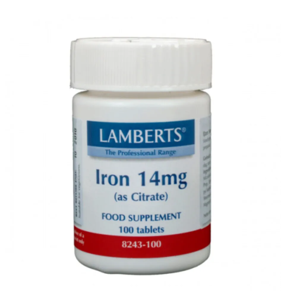 Lamberts IJzer citraat 14mg (100 tabletten)