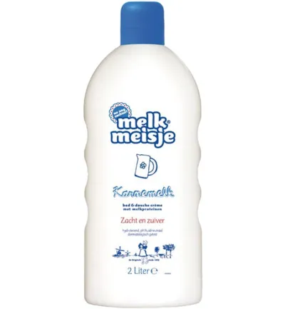 Melkmeisje Bad en douche karnemelk (2000 ml)