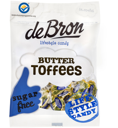 De Bron Buttertoffee suikervrij (70 gr)