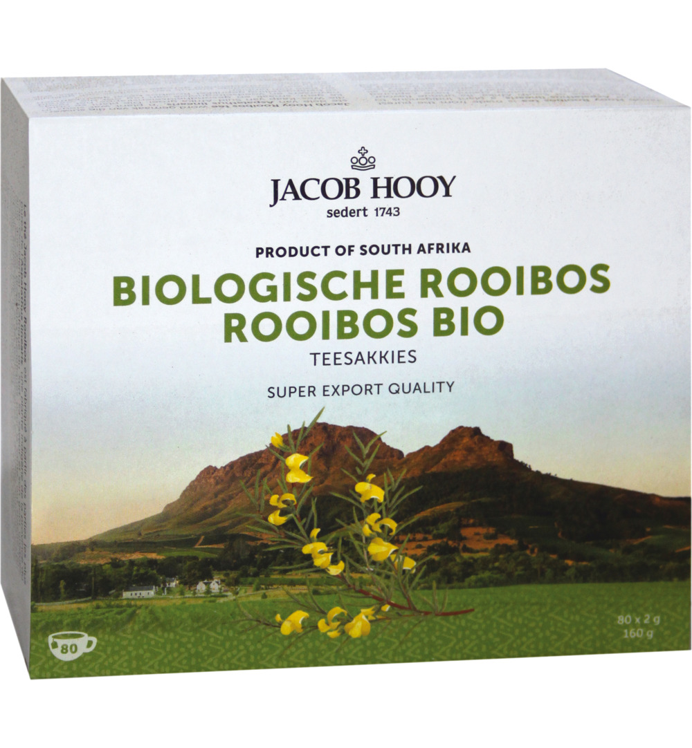 Jacob Hooy Biologische Rooibosthee (80 zakjes)