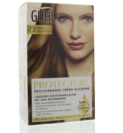 Guhl Beschermende Cremekleur 7.3 Mid Goudblond (1 set)