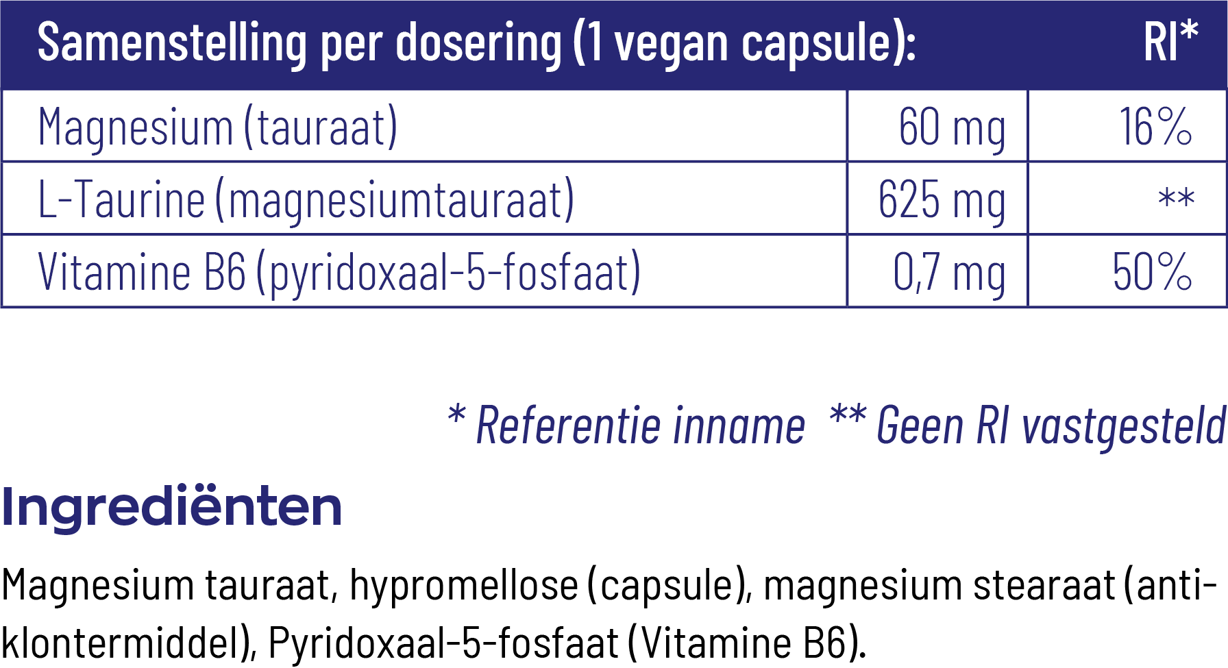 Vitakruid Magnesium Tauraat Met Vitamine B6 (P-5-P) (90 vega capsules) - image 3