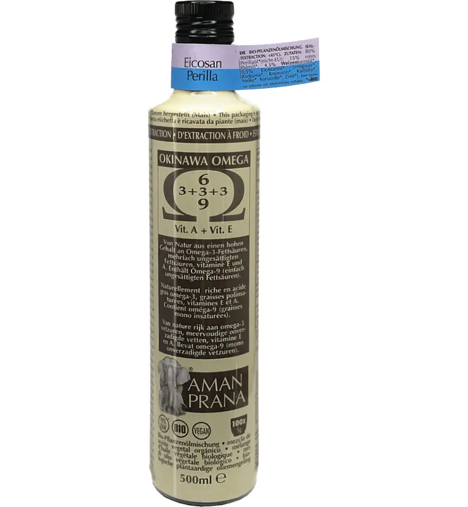 Amanprana Eicosan Perilla Okinawa Olie Bio (500 ml)