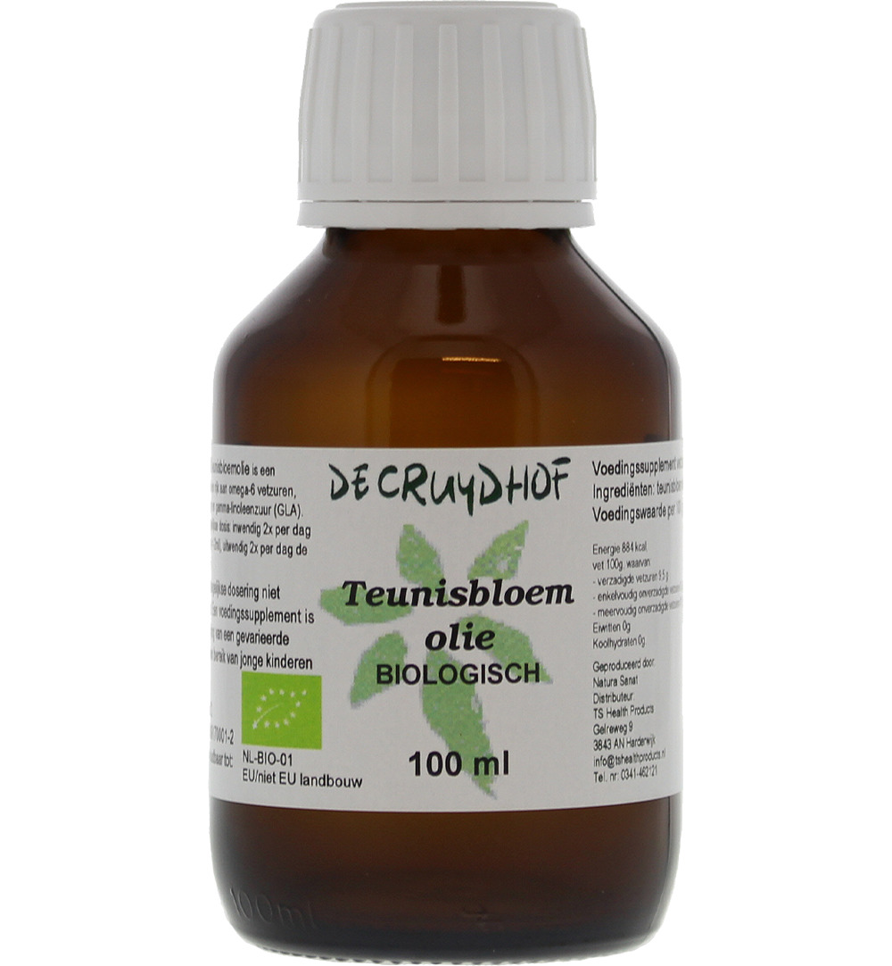 De Cruydhof Teunisbloemolie Vloeibaar Bio (100 ml)