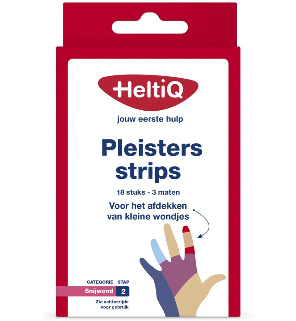 HeltiQ Pleisterstrips waterafstotend & elastisch (18 stuks)