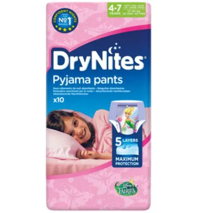 Huggies Drynites girl 4-7 jaar (10 stuks)