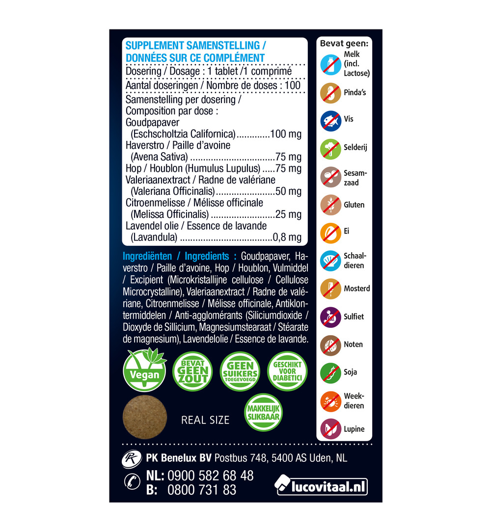 Lucovitaal Nachtrust (100 tabletten) - image 2