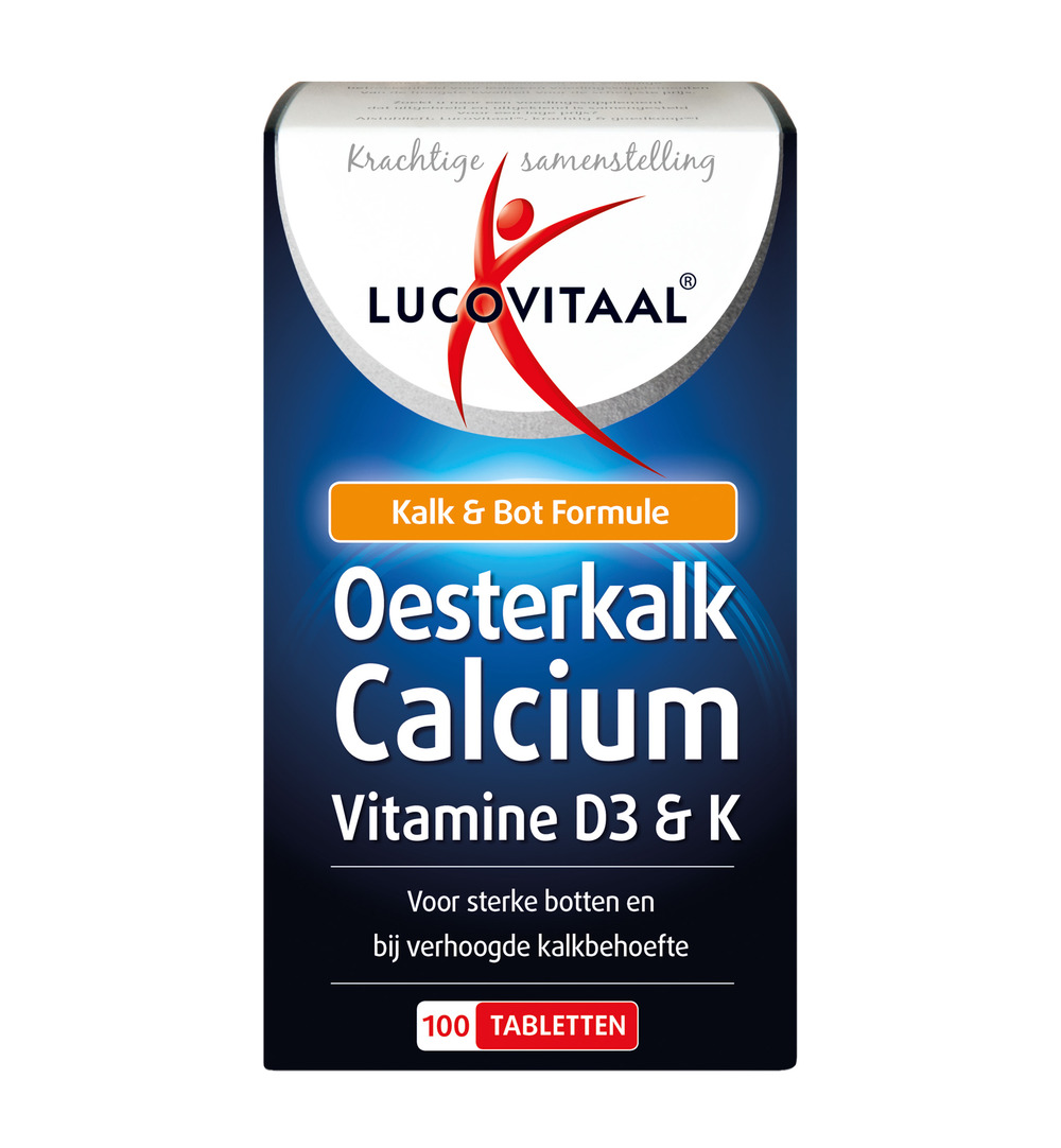 Lucovitaal Oesterkalk Calcium Vitamine D3 & K (100 tabletten)