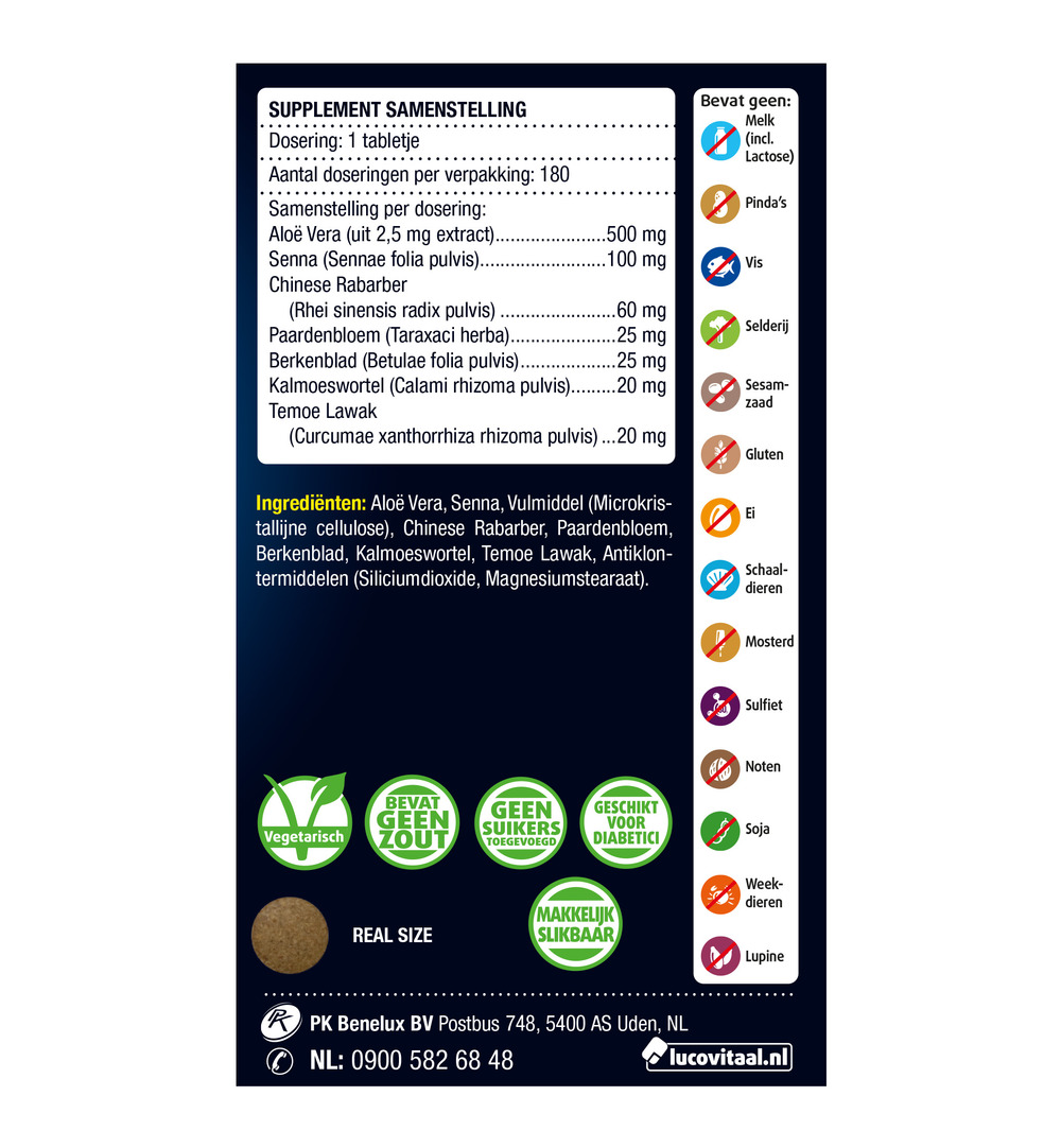 Lucovitaal Stoelgang Met Senna (180 tabletten) - image 3