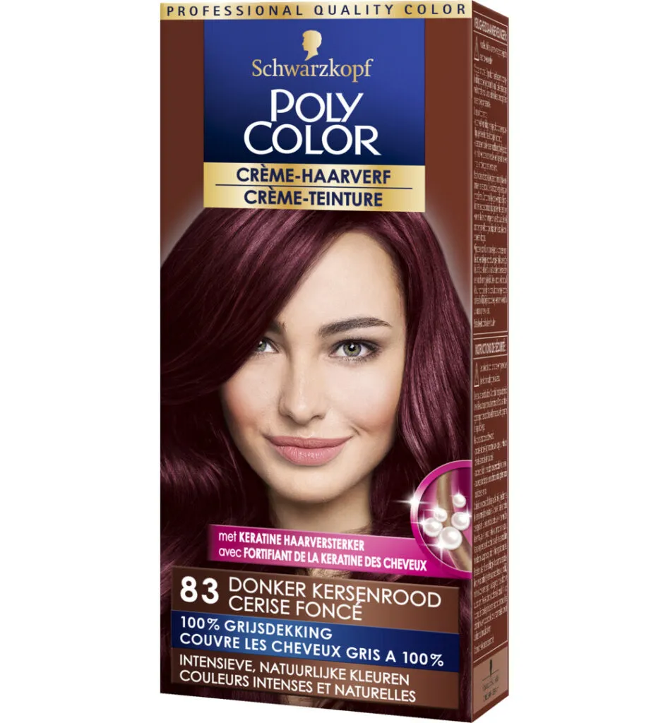 Poly Color Creme Haarverf 83 Donker Kersenrood (90 ml)
