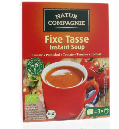 Natur Compagnie Fixe Tasse Instant Soep Tomaat Bio (60 gr)