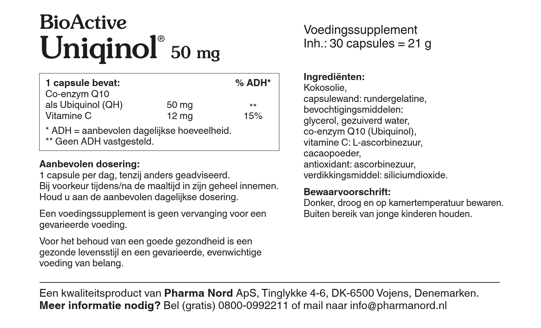 Pharma Nord Bio Active Uniquinol Q10 50mg (30 capsules)