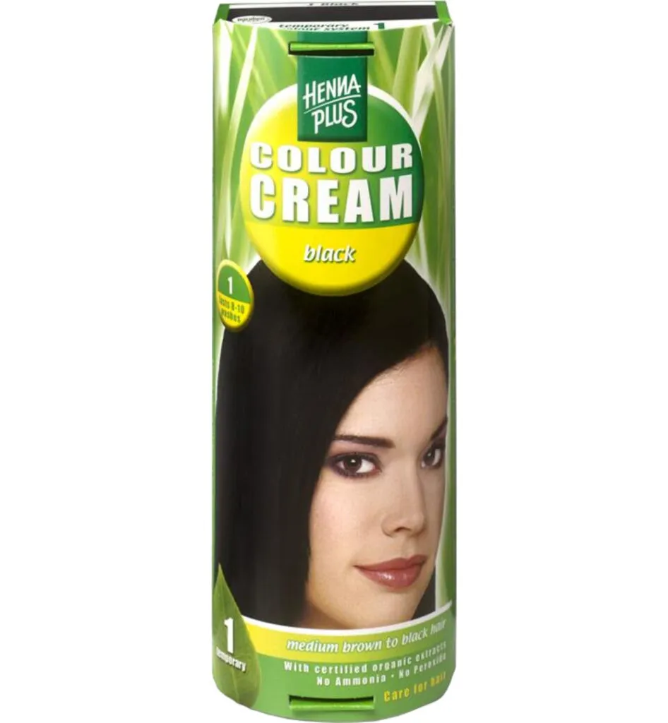 Hennaplus Colour cream black 1 (60 ml)